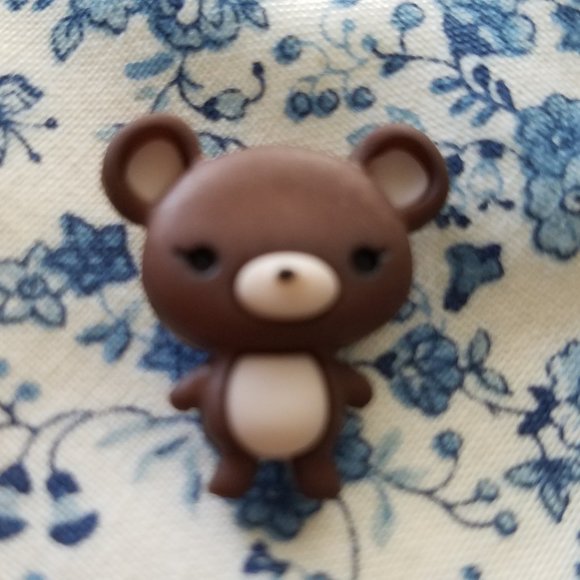 Face Mask KIDS Blue Floral Removable Teddy Bear - Picture 2 of 4